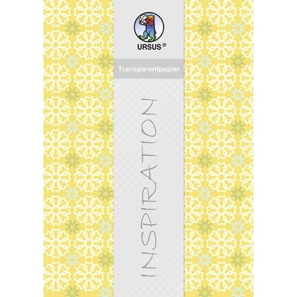 Transparentpapier 115g/qm A4 VE=5 Blatt Arabesken dunkelgelb