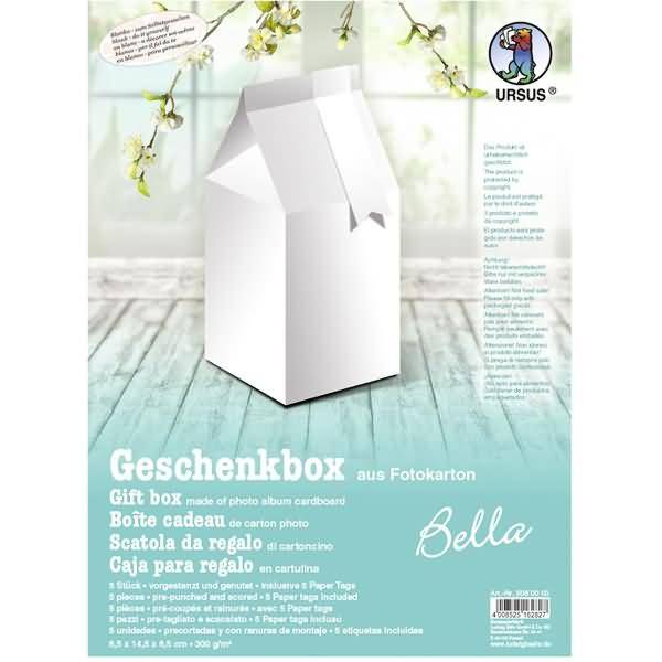 Geschenkbox Bella 6,5x14,5x6,5cm VE=5 Stück weiß