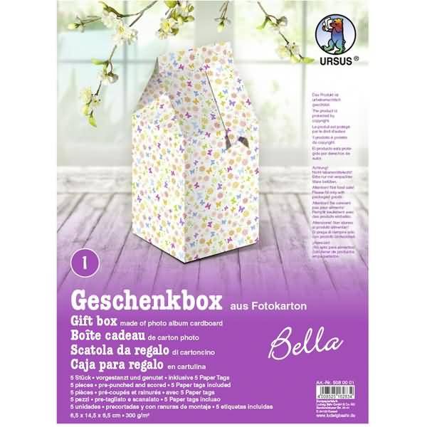 Geschenkbox Bella 6,5x14,5x6,5cm VE=5 Stück Motiv: 01