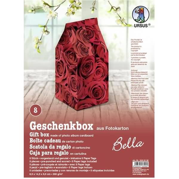 Geschenkbox Bella 6,5x14,5x6,5cm VE=5 Stück Motiv: 08