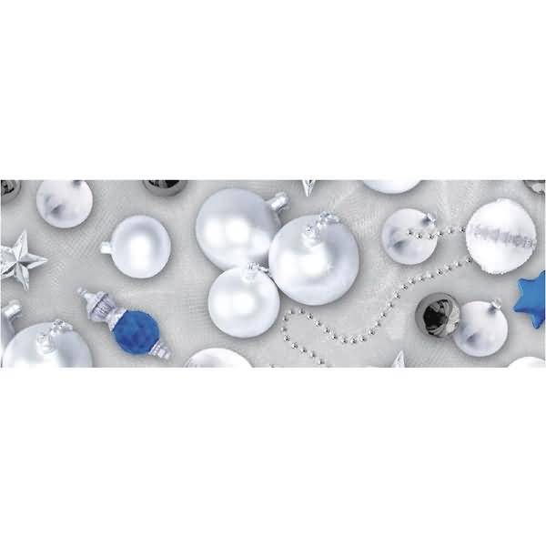 Transparentpapier 115g/qm A4 VE=5 Blatt Winterzauber Kugeln silber