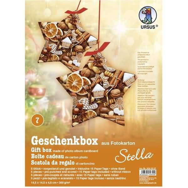 Geschenkbox Stella 14,5x14,5x4cm VE=5 Stück Motiv: 07