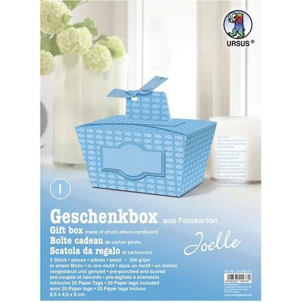 Geschenkbox Joelle blau 8,5x4,5x6cm VE=5 Stück Motiv: 01