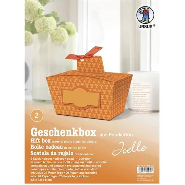 Geschenkbox Joelle orange 8,5x4,5x6cm VE=5 Stück Motiv: 02
