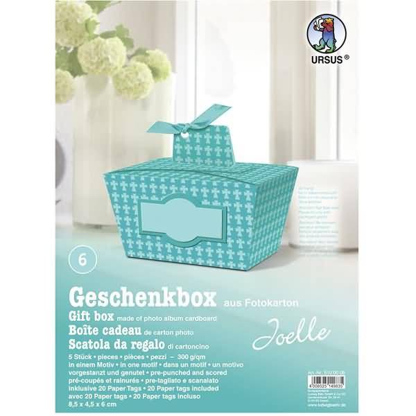 Geschenkbox Joelle türkis 8,5x4,5x6cm VE=5 Stück Motiv: 06