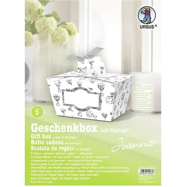 Geschenkbox Joanna silber 8,5x4,5x6cm VE=5 Stück Motiv: 05