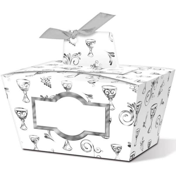 Geschenkbox Joanna silber 8,5x4,5x6cm VE=5 Stück Motiv: 05