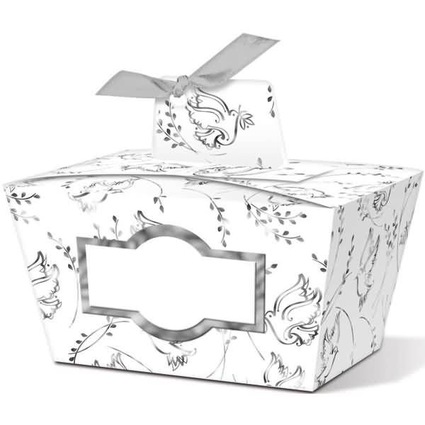 Geschenkbox Joanna silber 8,5x4,5x6cm VE=5 Stück Motiv: 06