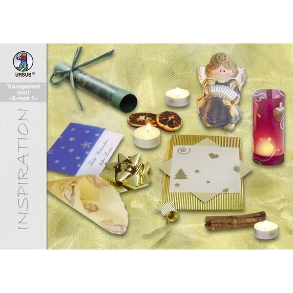 Transparentpapier Mini X-MAS 1 A6 VE=60 Blatt sortiert