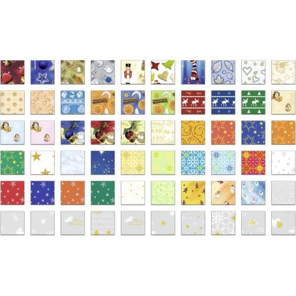 Transparentpapier Mini X-MAS 1 A6 VE=60 Blatt sortiert