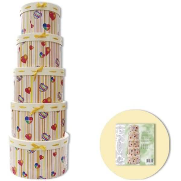 Geschenkkarton-Set Herzen VE=5 Stück