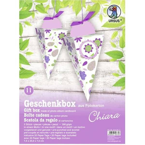 Geschenkbox Chiara 7,5x20x7,5cm VE=5 Stück Motiv: 11