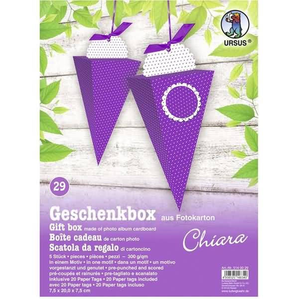Geschenkbox Chiara 7,5x20x7,5cm VE=5 Stück Motiv: 29