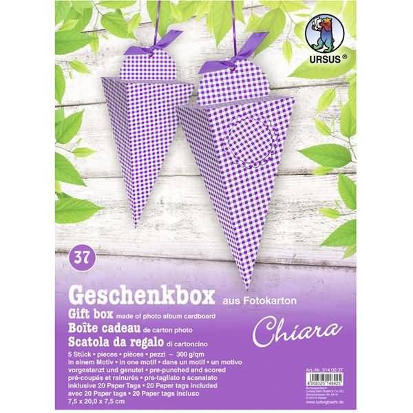Geschenkbox Chiara 7,5x20x7,5cm VE=5 Stück Motiv: 37