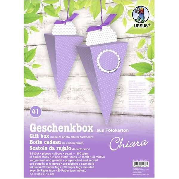 Geschenkbox Chiara 7,5x20x7,5cm VE=5 Stück Motiv: 41
