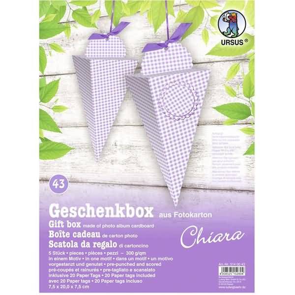 Geschenkbox Chiara 7,5x20x7,5cm VE=5 Stück Motiv: 43