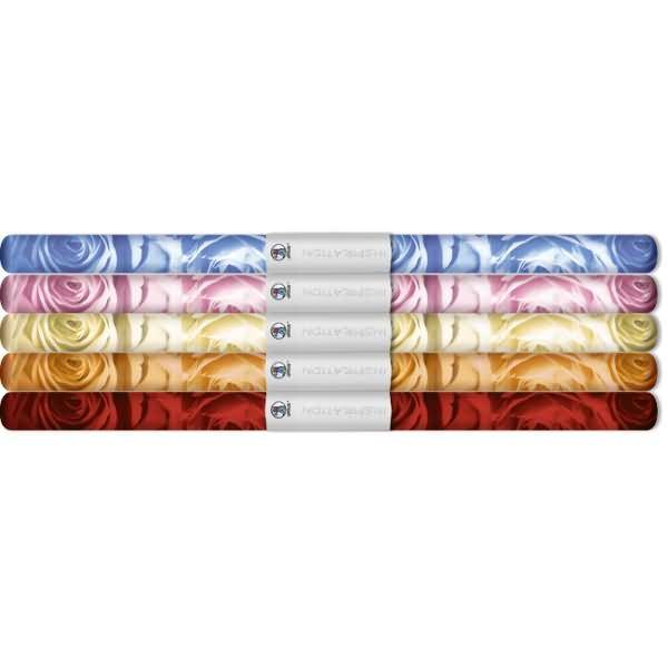 Transparentpapier Rolle 115g/qm 50x61cm Rosen Motive sortiert VE=5 Stück