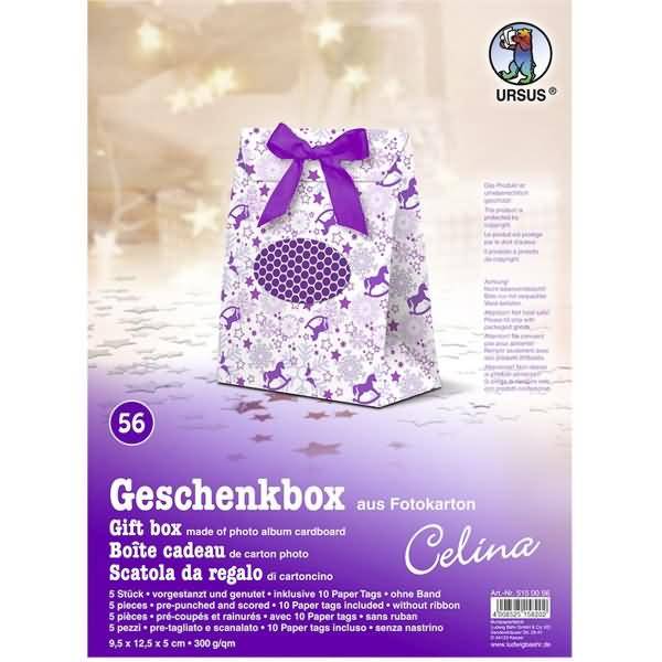 Geschenkbox Celina 9,5x12,5x5cm VE=5 Stück Motiv: 56