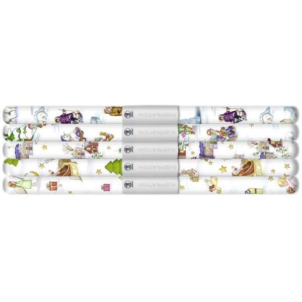 Transparentpapier Rolle 115 g/qm 50x61cm Winterwonderland 5 Motive sortiert VE=5 Stück