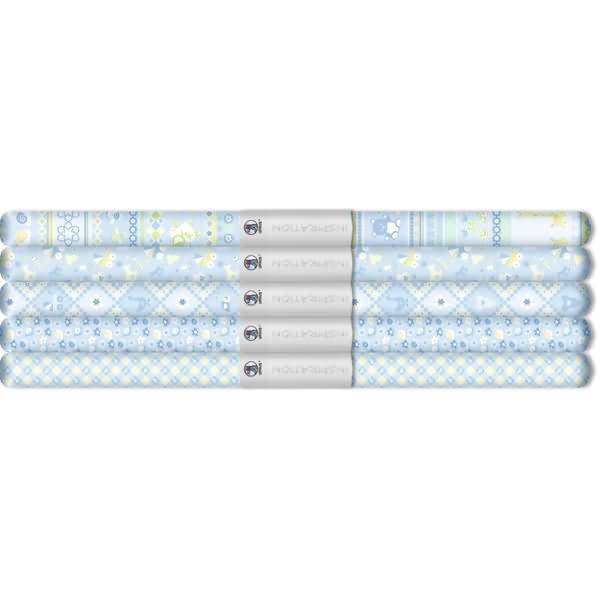 Transparentpapier Rolle 115g/qm 50x61cm Baby blau 5 Motive sortiert VE=5 Stück