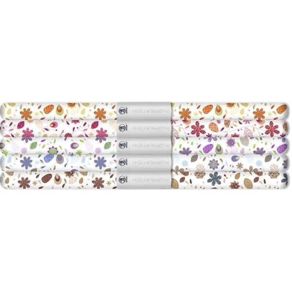 Transparentpapier Rolle 115g/qm 50x61cm Landhausblumen 5 Farben sortiert VE=5 Stück