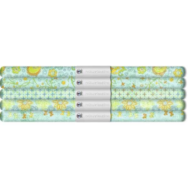 Transparentpapier Rolle 115g/qm 50x61cm Paradiso türkis 5 Motive sortiert VE=5 Stück