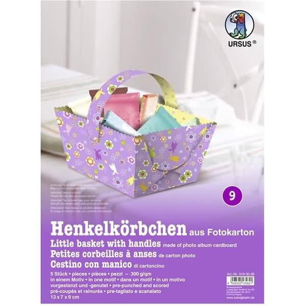 Henkelkörbchen 13x7x9cm VE=5 Stück Motiv 09