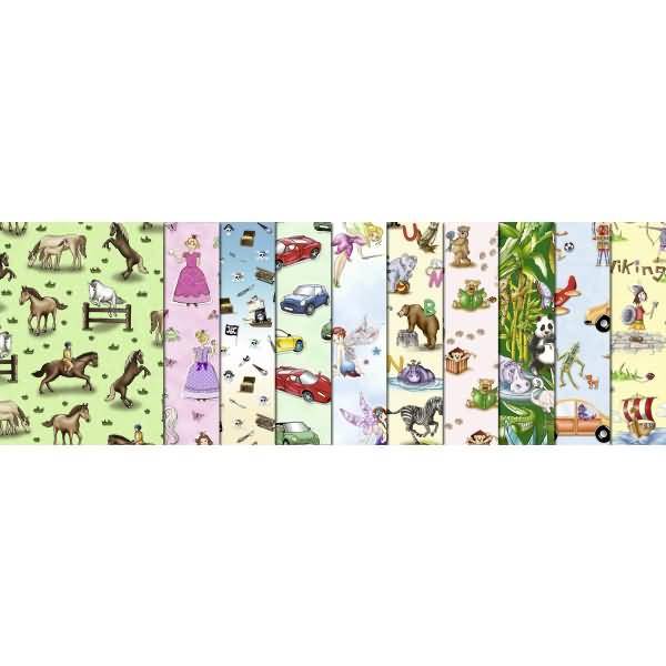 Transparentpapier Rolle 115g/qm 50x61cm Kinderland 10 Motive sortiert VE=25 Stück