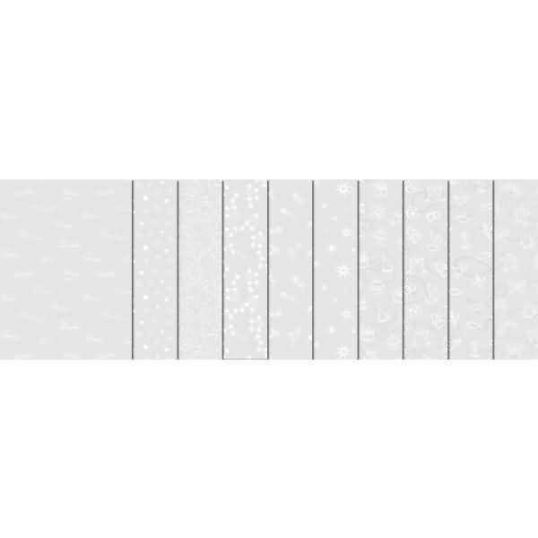 Transparentpapier Rolle 115g/qm 50x61cm White Line 10 Motive sortiert VE=25 Stück