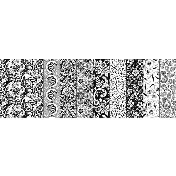 Transparentpapier Rolle 115g/qm 50x61cm Black & White Sortierung 1 10 Motive sortiert VE=25 Stück