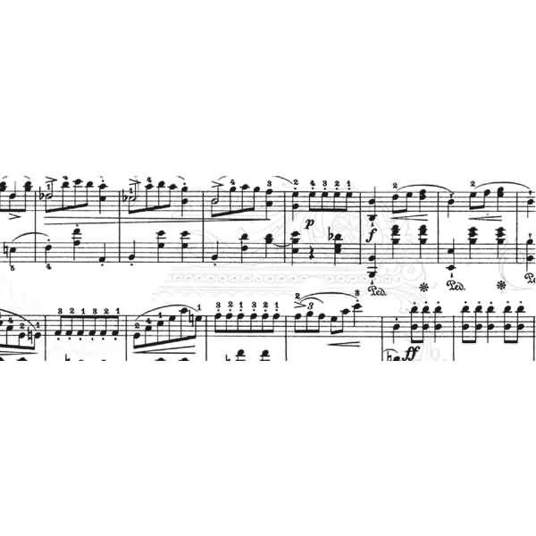 Transparentpapier Rolle 115g/qm 50x61cm Noten weiß/schwarz