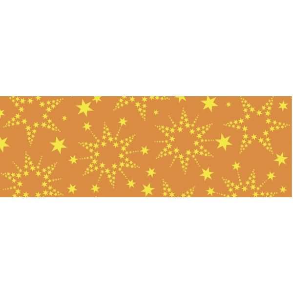 Transparentpapier Rolle 115g/qm 50x61cm Sternenglanz orange