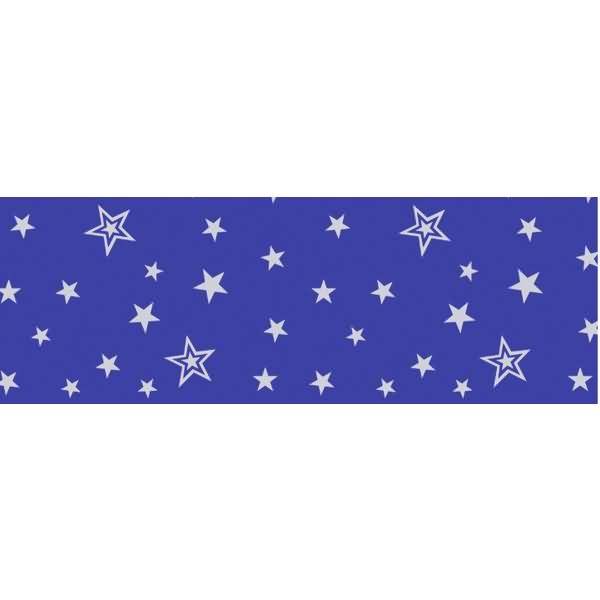Transparentpapier Rolle 115g/qm 50x61cm Silver Stars blau