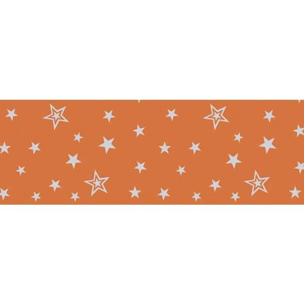 Transparentpapier Rolle 115g/qm 50x61cm Silver Stars orange