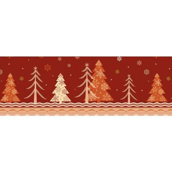 Transparentpapier 115 g/qm A4 VE=5 Blatt Winterzauber orange/rot Motiv 2