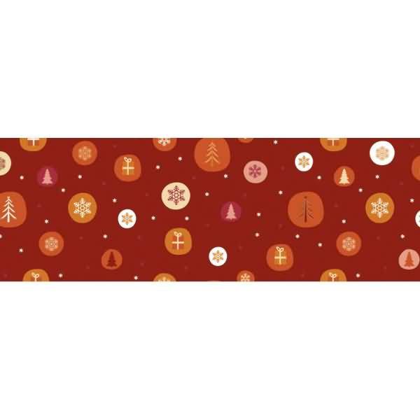 Transparentpapier 115 g/qm A4 VE=5 Blatt Winterzauber orange/rot Motiv 3