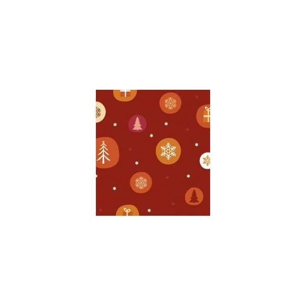 Transparentpapier 115 g/qm A4 VE=25 Blatt Winterzauber orange/rot Motiv 3