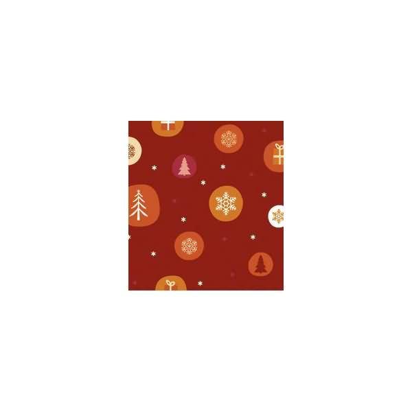 Transparentpapier Rolle 115 g/qm 50x61cm Winterzauber orange/rot Motiv 03
