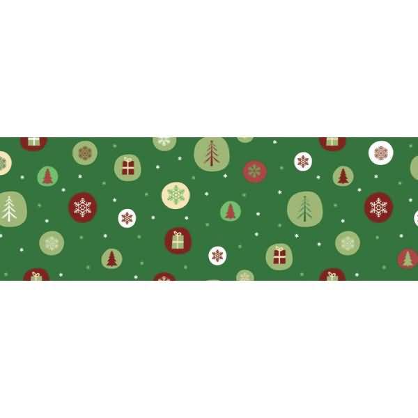 Transparentpapier 115 g/qm A4 VE=5 Blatt Winterzauber rot/grün Motiv 3