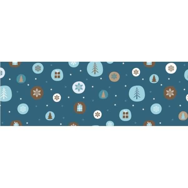 Transparentpapier 115 g/qm A4 VE=5 Blatt Winterzauber petrol/braun Motiv 3