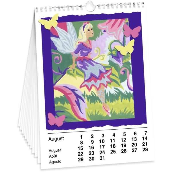 Zeichenkalender A4 weiß