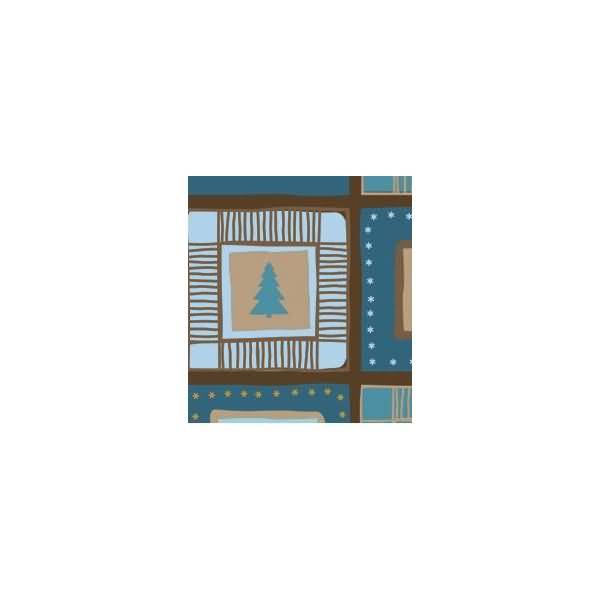 Transparentpapier 115 g/qm A4 VE=25 Blatt Winterzauber petrol/braun Motiv 1