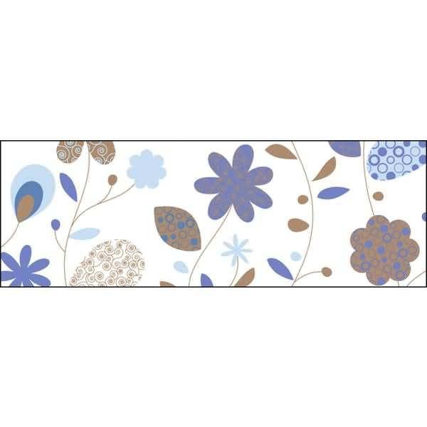 Transparentpapier 115g/qm A4 VE=5 Blatt Landhausblumen blau/braun