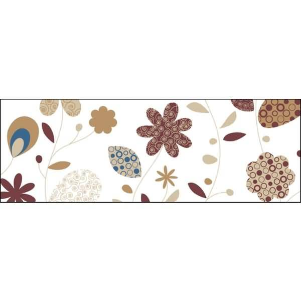 Transparentpapier 115g/qm A4 VE=25 Blatt Landhausblumen braun/petrol