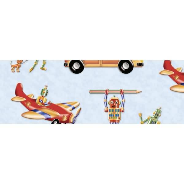 Transparentpapier Rolle 115g/qm 50x61cm Kinderland Roboter