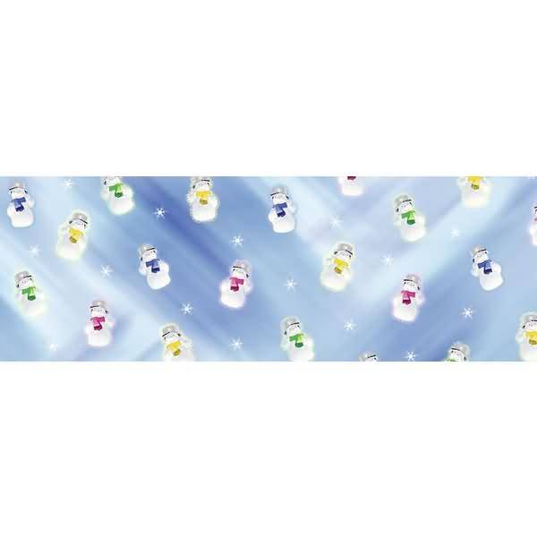 Transparentpapier Rolle 115g/qm 50x61cm Wintermärchen Schneemänner