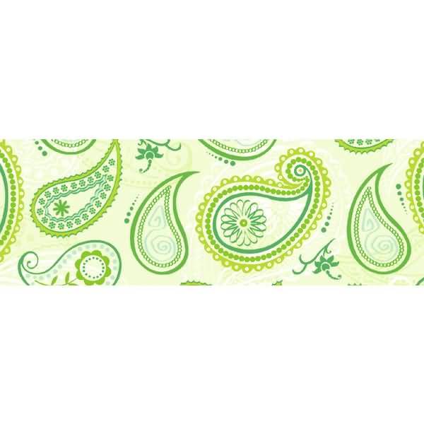 Transparentpapier Rolle 115g/qm 50x61cm Paisley grün