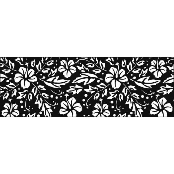 Transparentpapier Rolle 115g/qm 50x61cm Black & White Hibiscus