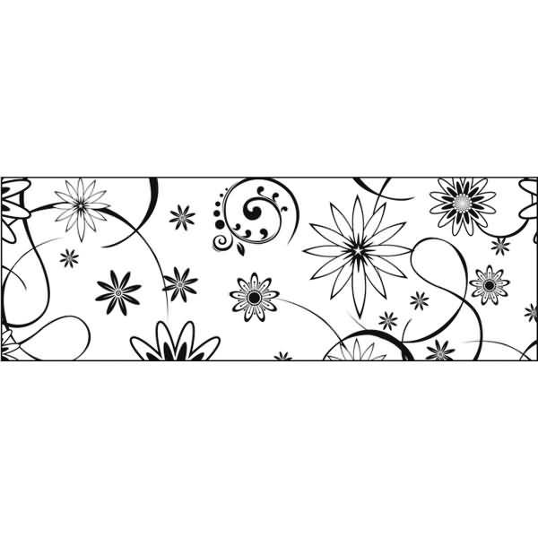 Transparentpapier Rolle 115g/qm 50x61cm Black & White Blüten