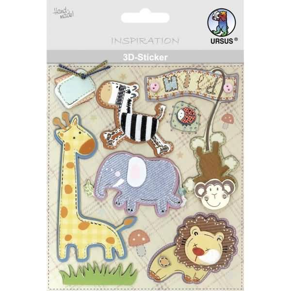 3D-Sticker Motiv 123